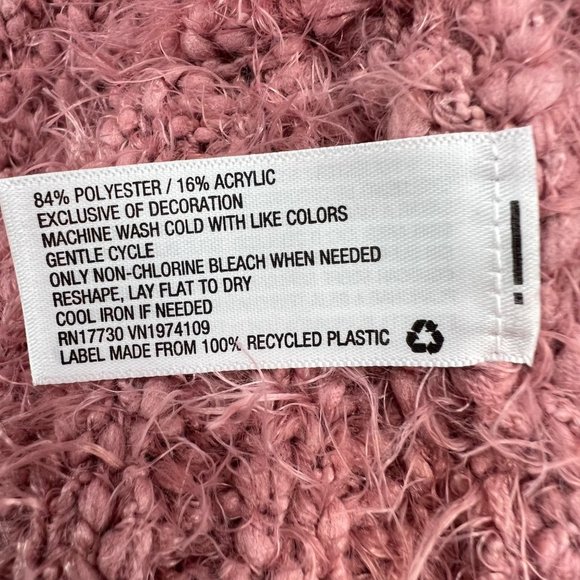 Knox Rose Fuzzy Eyelash Soft Lace Back Pullover Sweater Pink Womens Size… - Picture 12 of 13